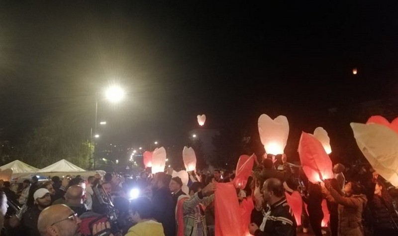 Zahle sky lanterns carry wishes to the heavens